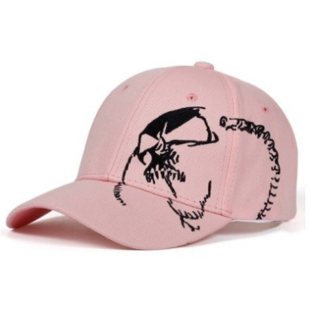 Casquette Tête de Mort Démon Couleur  Rose