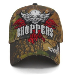 Vue face de la Casquette Tête de Mort Choppers