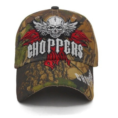 Vue face de la Casquette Tête de Mort Choppers