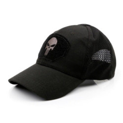 Casquette de baseball en maille Tête de Mort Punisher noir