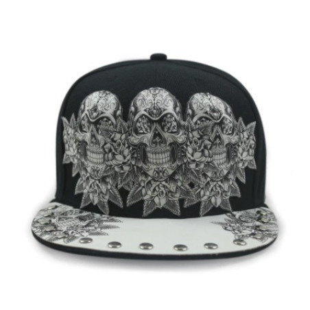 Casquette Tête de Mort Artiste Couleur Noir
