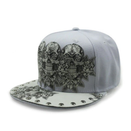 Casquette Tête de Mort Artiste Couleur blanc