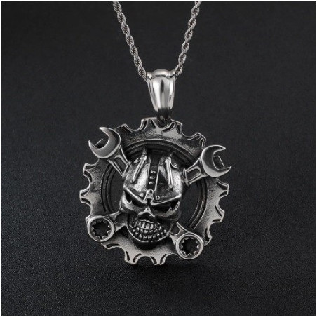 Collier Tête de Mort Mécano