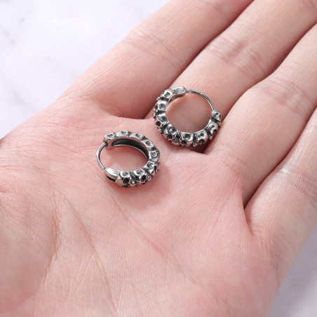 Boucles d'Oreilles Tête de Mort Crânes Unis
