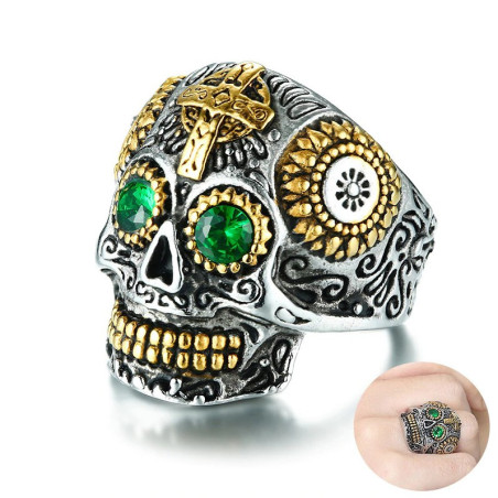 Bague Tete de Mort Mexicaine